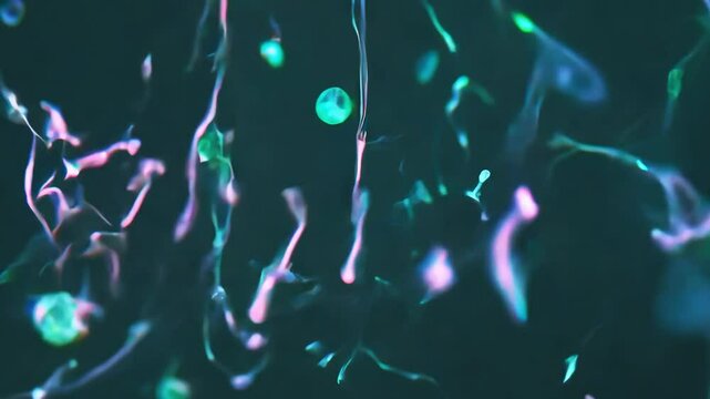 A highly detailed 3D-rendered image of a glowing, bioluminescent bacterium with intricate cellular structures, representing futuristic microbiology and biotechnology concepts.  

