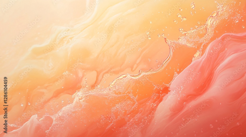 Poster a warm peach-to-orange gradient background with soft blending