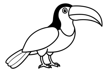 Simple Toucan Line Art