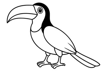 Simple Toucan Line Art