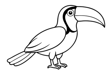 Simple Toucan Line Art