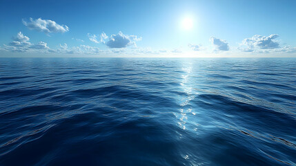 Fototapeta premium Vast Open Ocean Horizon At Sunrise