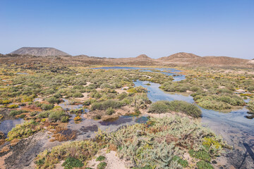 Hiking on Islas de Lobos, Canary Islands 