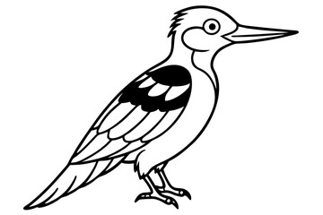 Woodpecker Line Illustration