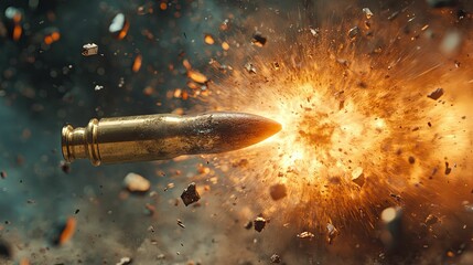 Bullet Impact Explosive Force Destruction