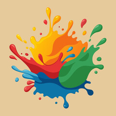Naklejka premium vector illustration of colorful splash