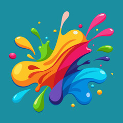 vector illustration of colorful splash