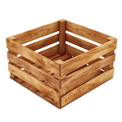 Wooden storage crate with rustic design, perfect for organizing items or as decorative piece in any space. Its sturdy construction and natural finish enhance any decor style