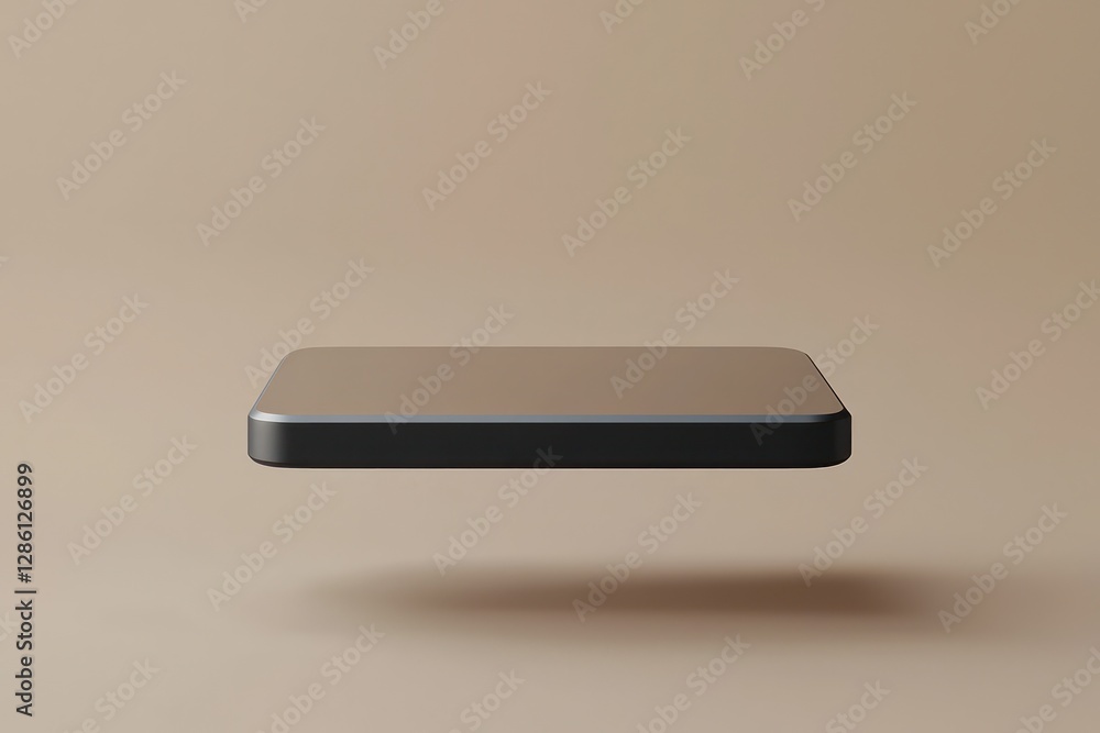 Aufkleber floating product mockup with sleek surface, open space for clear text and branding.