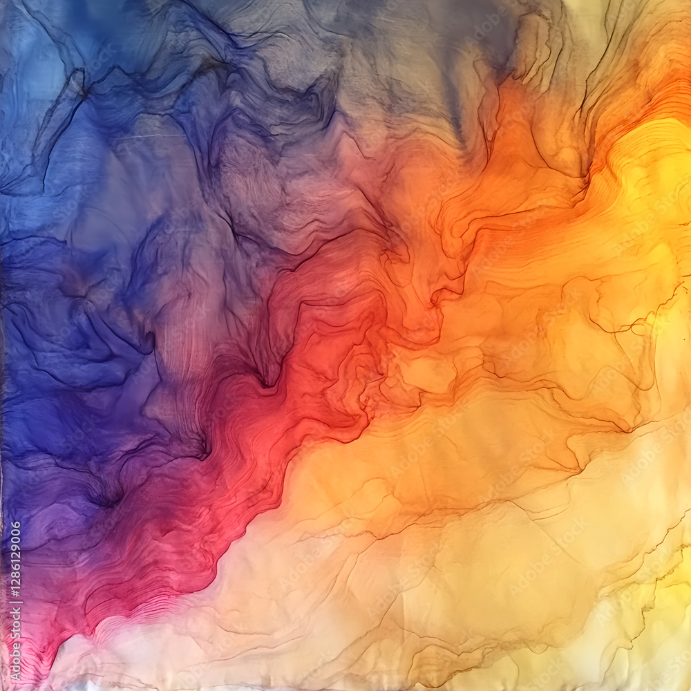 Aufkleber dynamic abstract color flow digital art vibrant patterns creative space aesthetic view modern concep