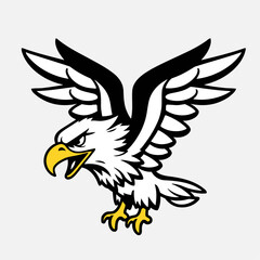 Eagle Sticker Design Vector Design.
