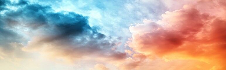 Obraz premium soft sunset sky background featuring light pink clouds