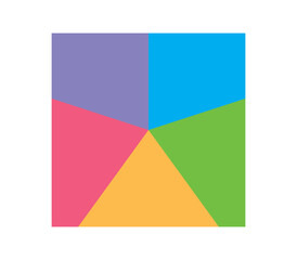 カラフルなグラフをイメージしたイラスト