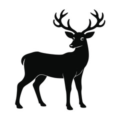 Fototapeta premium Dear with antlers Vector Illustration