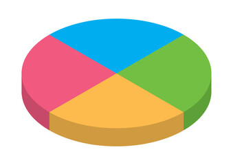 カラフルなグラフをイメージしたイラスト