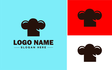 Culinary School icon Cooking academy Culinary institute Chef school flat logo sign symbol editable vector