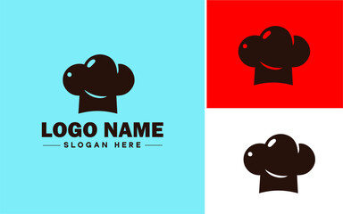 Culinary School icon Cooking academy Culinary institute Chef school flat logo sign symbol editable vector