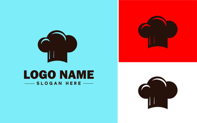 Culinary School icon Cooking academy Culinary institute Chef school flat logo sign symbol editable vector