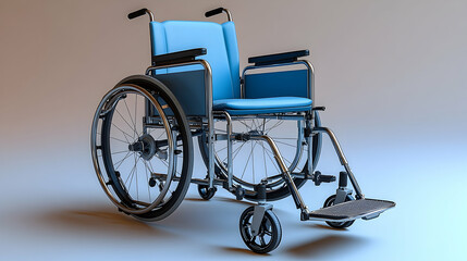 Fototapeta premium 3D Illustration Wheelchair Mobility Aid Accessibility Equipment Healthcare Assistance Medical Device Support Disability