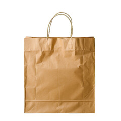 plain brown paper shopping bag with twisted handles, ideal for retail use. This eco friendly bag is perfect for carrying items and promotes sustainability