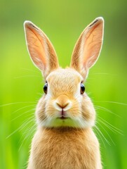 Bunny Sitting in Green Grass