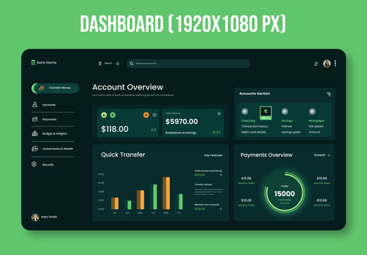 Digital Banking Finance Dashboard