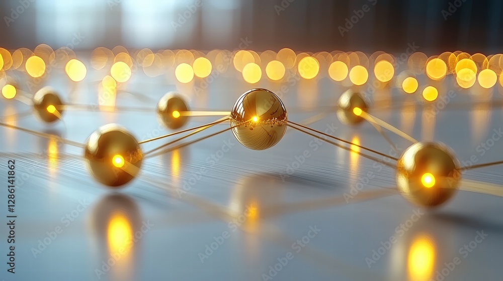 Poster captivating arrangement of spheres in various sizes and colors creating a dynamic visual effect