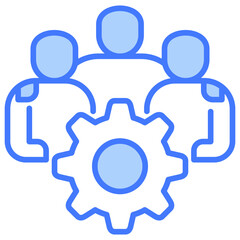 Teamwork Blue Icon