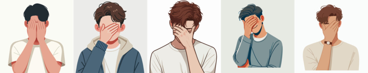 Vector of a person feeling frustrated