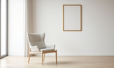 Stylish armchair in modern setting