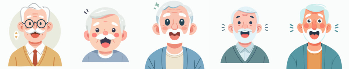 Vector of a surprised and happy person