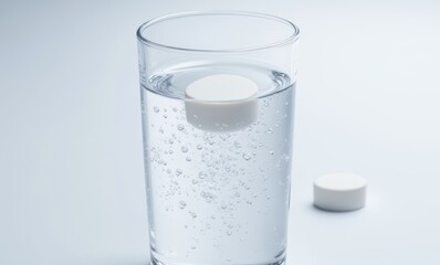 Effervescent tablet dissolving in water