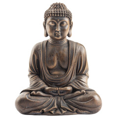 serene bronze Buddha statue in meditative pose, symbolizing peace and tranquility. Perfect for spiritual decor or meditation spaces