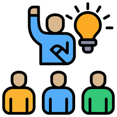 Leadership Lineal Color Icon