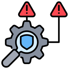 Risk Management Lineal Color Icon