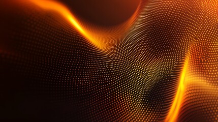 Abstract background featuring wavy patterns in orange and yellow color gradients