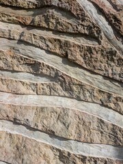 Stone Tile Wall with Animal Print Engraved Giraffe Zebra for background