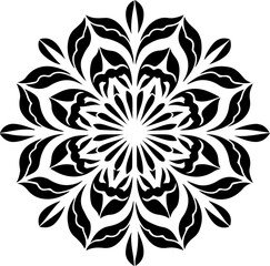 Fototapeta premium Mandala Stencil Vector Design, Intricate Mandala Stencil Art, Circular Mandala Stencil Vector, Decorative Mandala Template Design, Floral Mandala Stencil Vector, Traditional Mandala Vector Art, Abstra