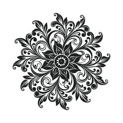 Elegant black and white swirls