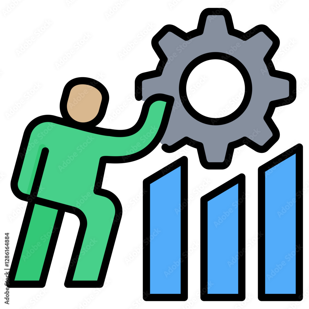 Poster challenge lineal color icon