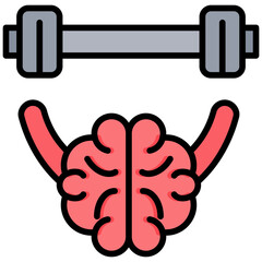 Brain Training Lineal Color Icon