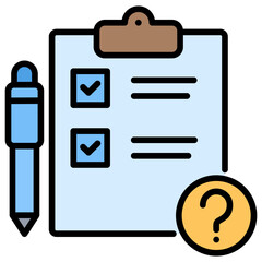 Questionnaire Lineal Color Icon
