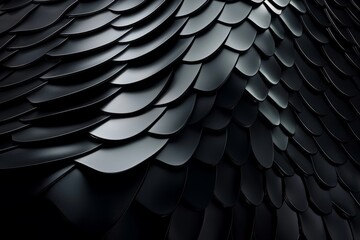 A close-up view of shingles with a flat polymeric roof-tiles background