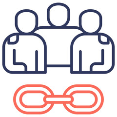Relationship Building Dual Tone Icon