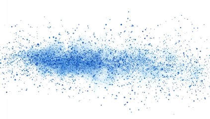 Obraz premium Watercolor blue glitter galaxy sky clipart, on a white background, with a clear and sharp focus