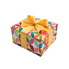 colorful gift box with ribbon