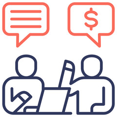 Negotiation Dual Tone Icon