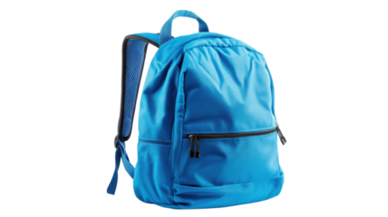 Bright blue backpack suitable for school or travel with stylish design and spacious compartments for essentials
