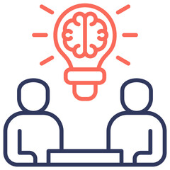 Brainstorming Dual Tone Icon