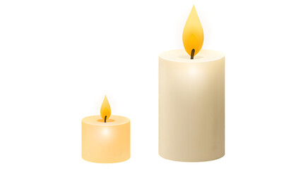 Glowing Candles with Soft Flames: Ideal for Romantic, Cozy, and Spiritual Themes